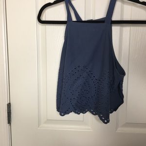 Navy crop top